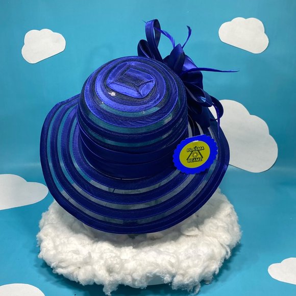 Royal Blue Derby Hat - Picture 2 of 8